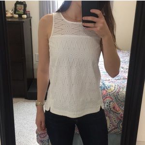 J. Crew white eyelet top